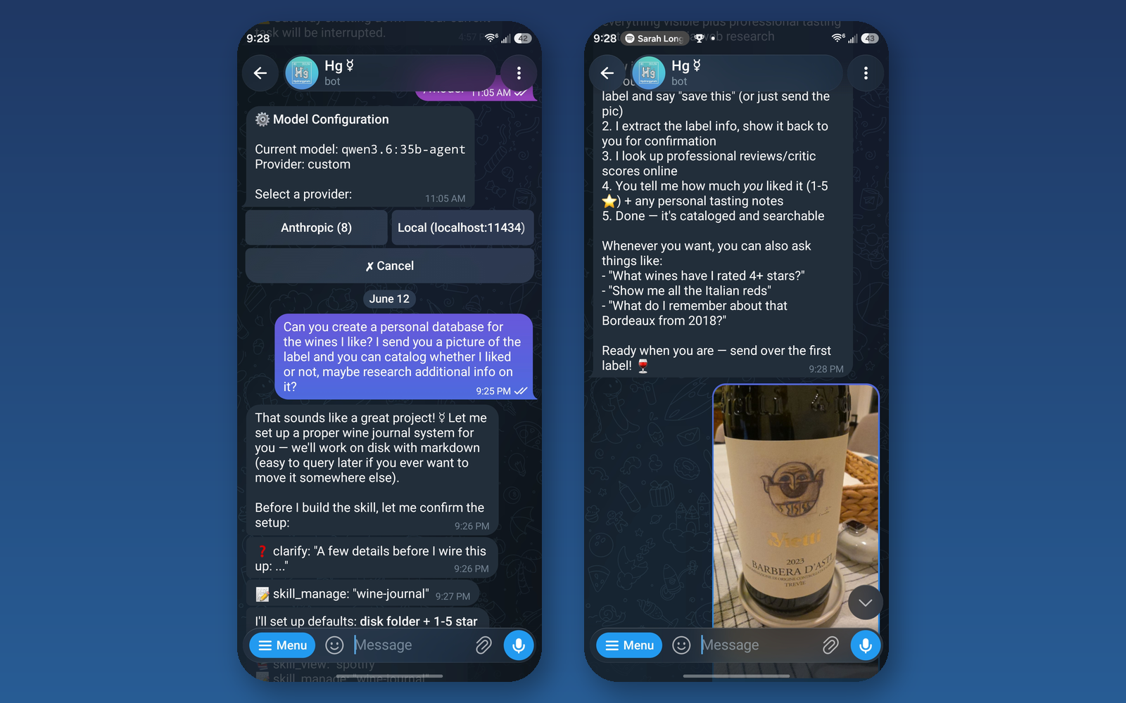 Hg agent platform — multi-role session view