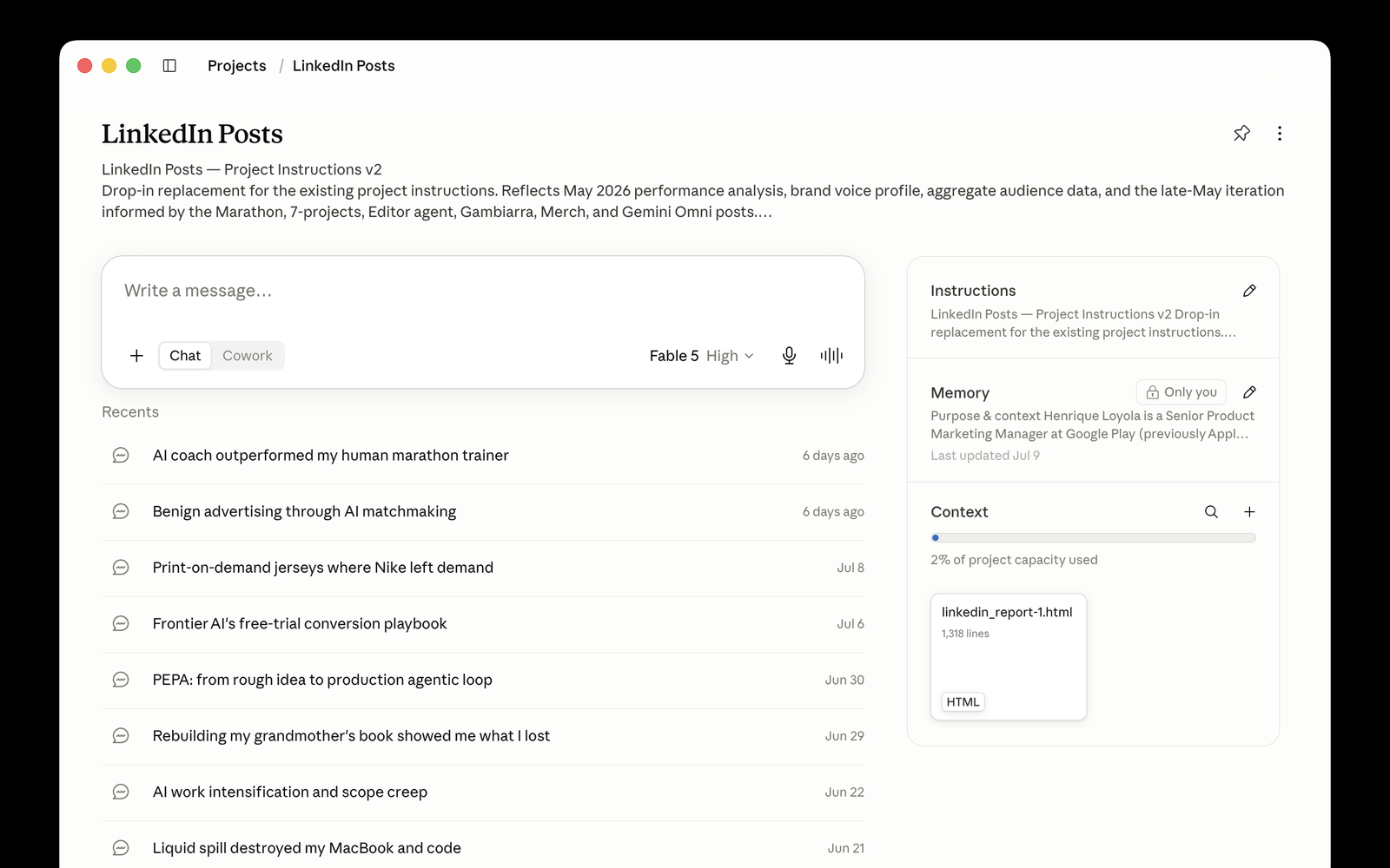 Social network pipeline — draft review view